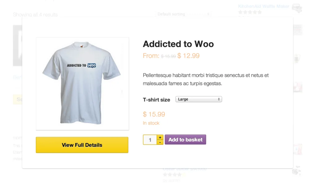 WooCommerce podgląd produktu
