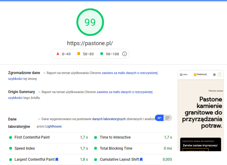 szybkosc pagespeed