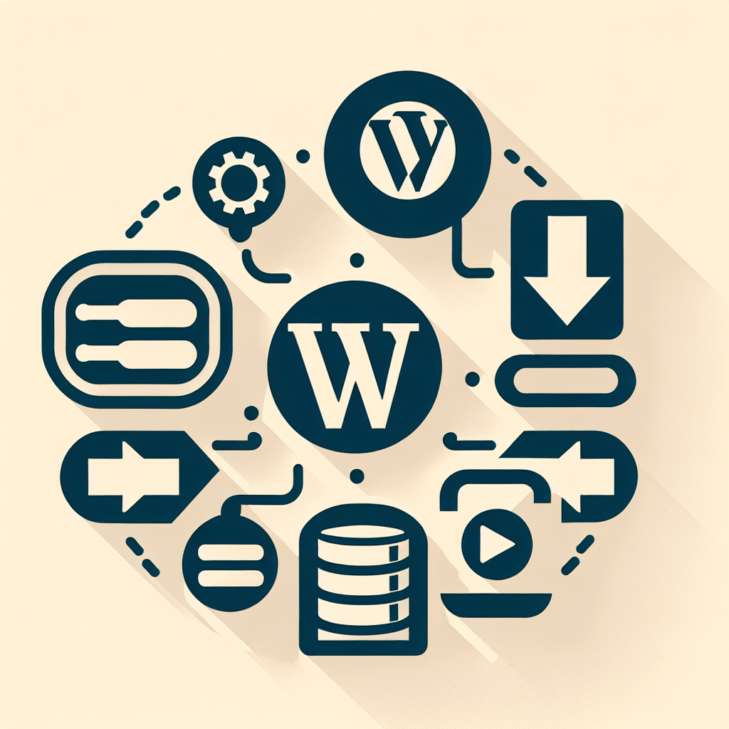 Ikony funkcji platformy WordPress.