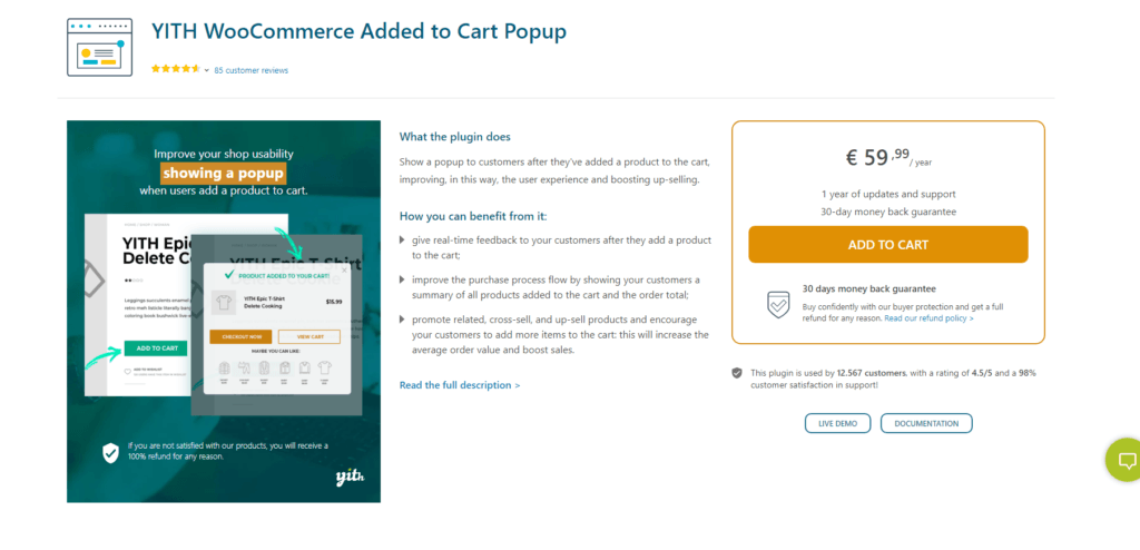 Wtyczka popup dodanie do koszyka WooCommerce
