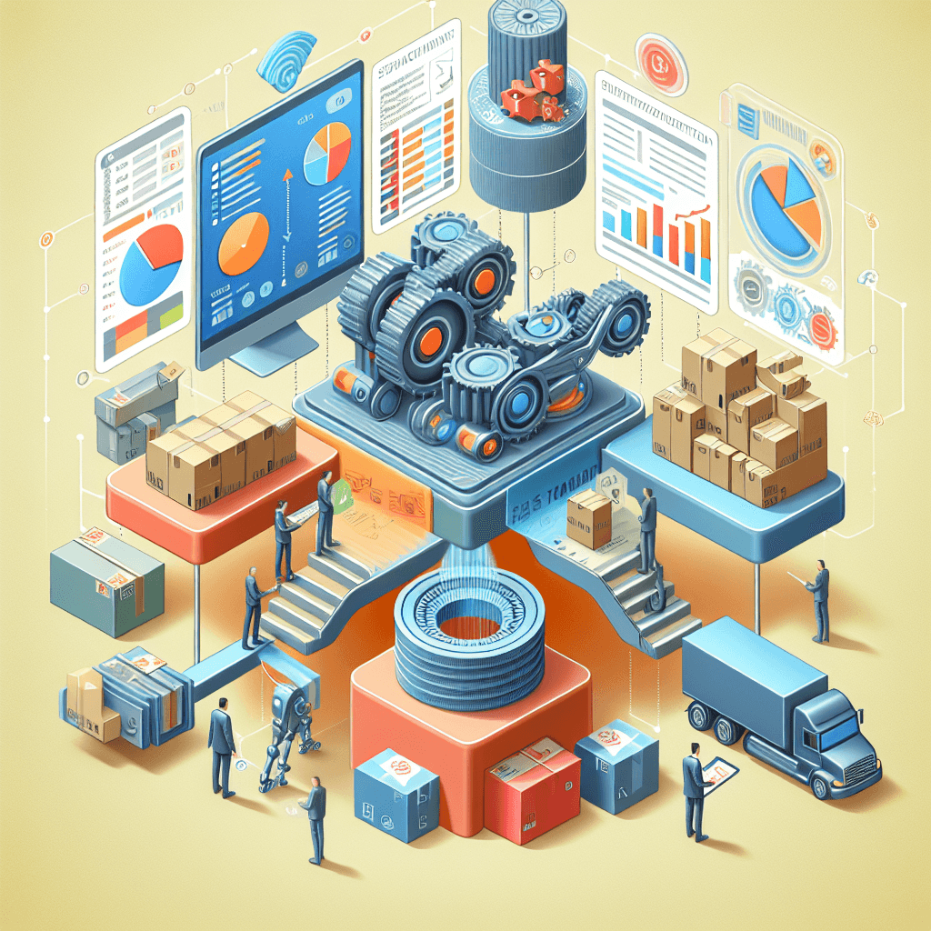 Ilustracja przemysłu 4.0 i automatyzacji.