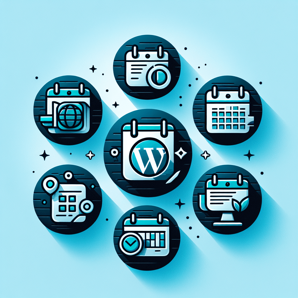 Ikony funkcji zarządzania treścią CMS WordPress.