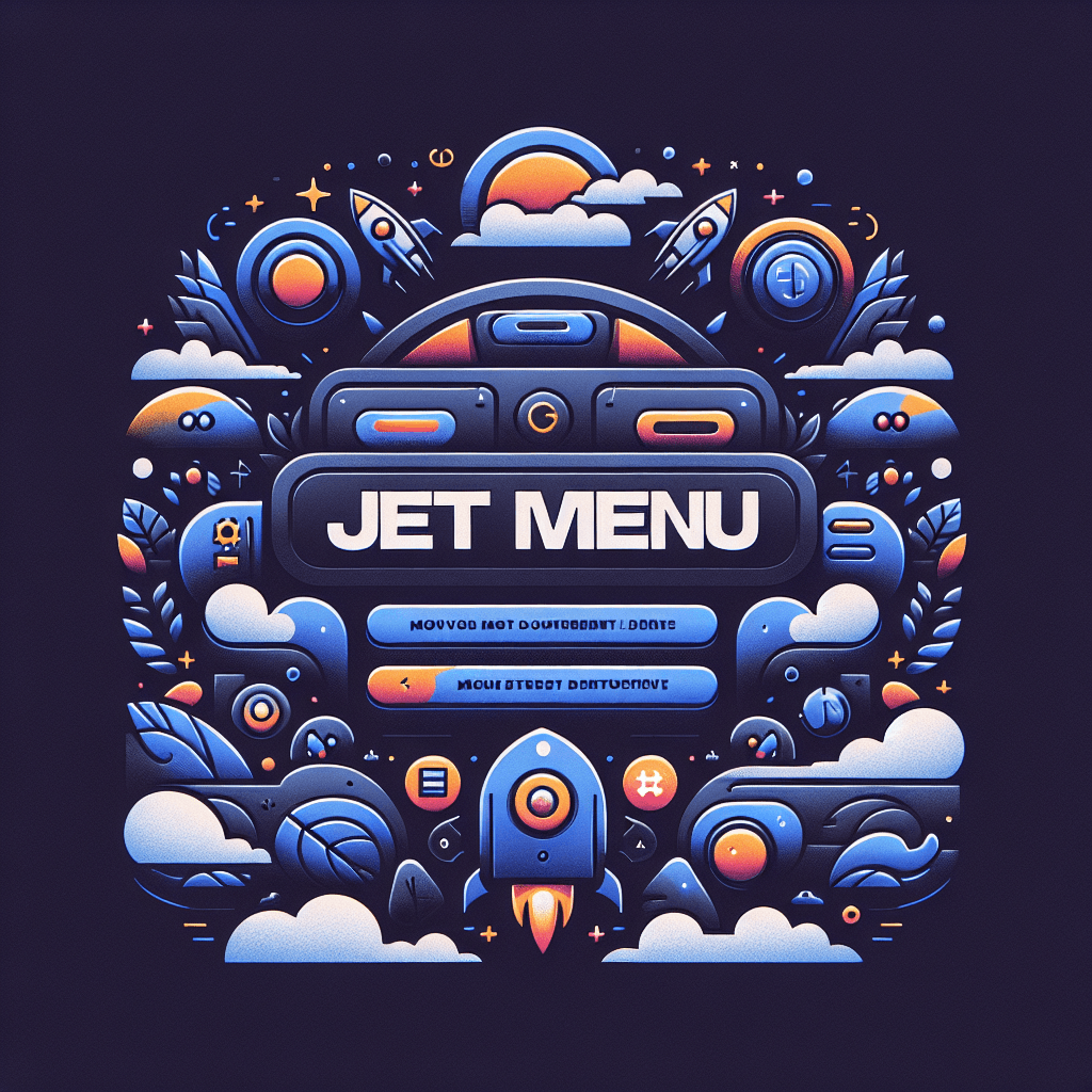 Kolorowa ilustracja menu w stylu kosmicznym.