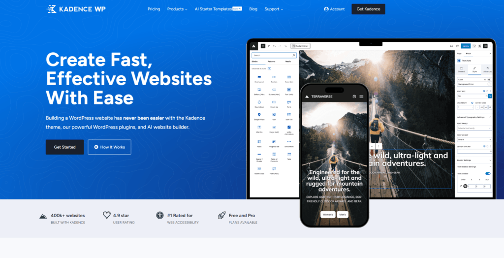 Twórz szybkie, efektywne strony WordPress z Kadence WP.