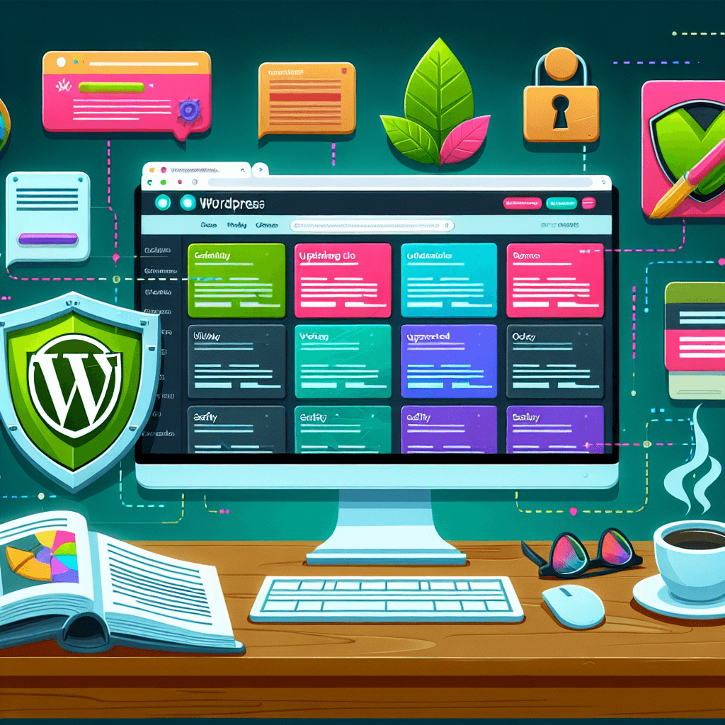Zarządzanie stroną WordPress na komputerze.