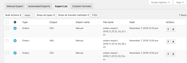 Eksport zamówień w CSV i XML