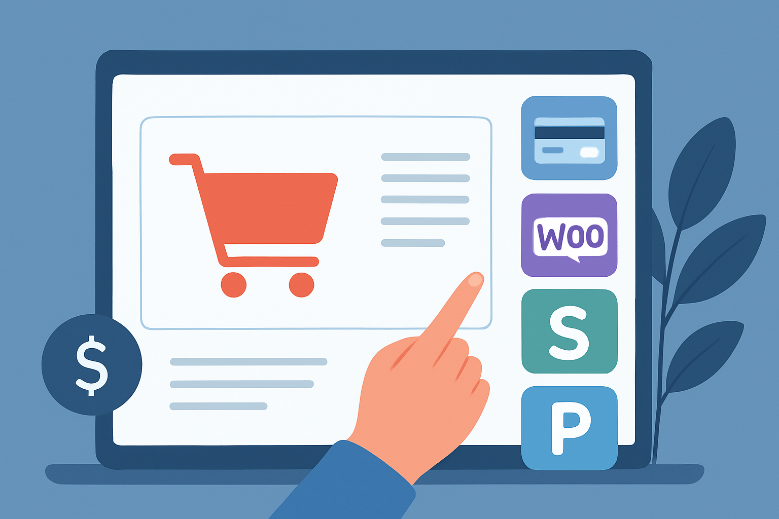 E-commerce wybór platformy na ekranie