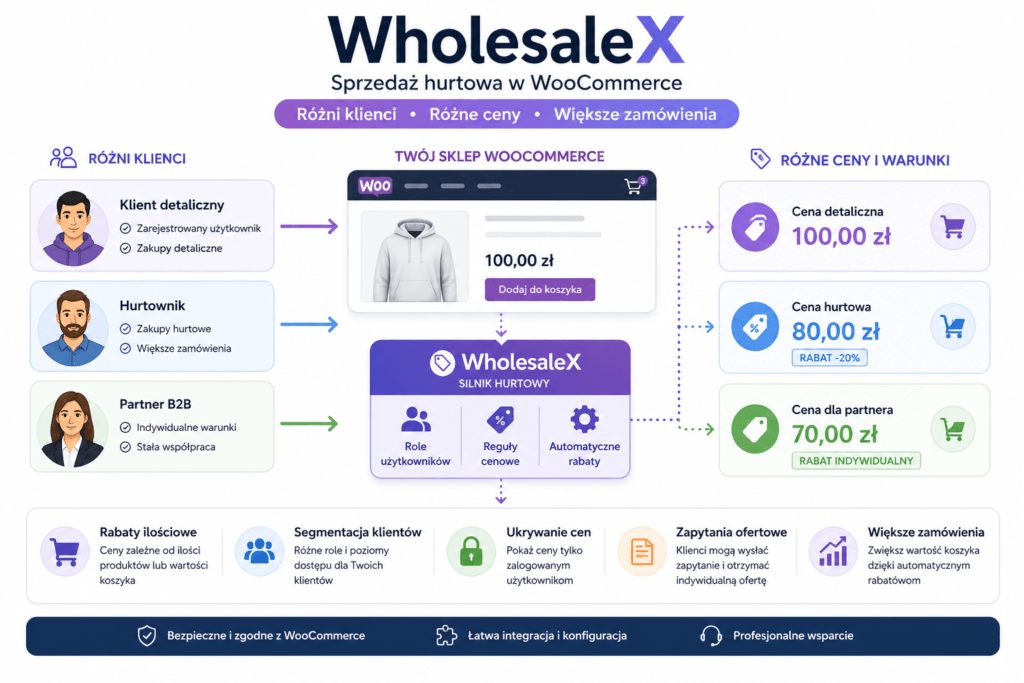 Infografika o sprzedaży hurtowej WooCommerce