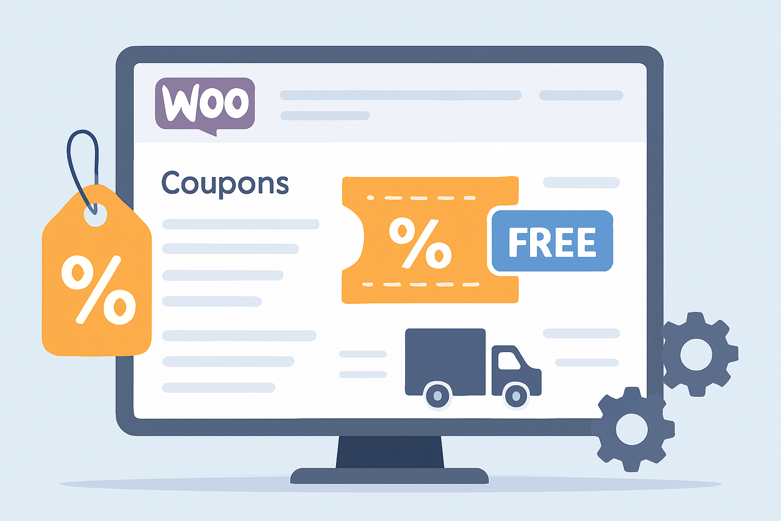 Kupony rabatowe WooCommerce i darmowa dostawa online